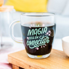 TAZA DE VIDRIO MAGIA