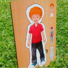PUZZLE CUERPO HUMANO DE MADERA - Olivia Almacén de Curiosidades