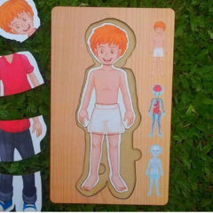 PUZZLE CUERPO HUMANO DE MADERA - comprar online