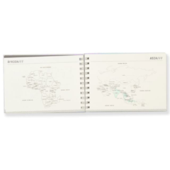 BITÁCORA DE VIAJE WORLD MAP CARTÓN ROSE GOLD en internet