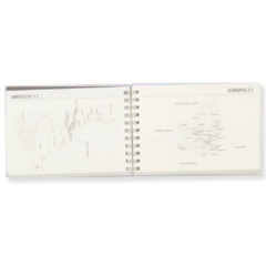 BITÁCORA DE VIAJE WORLD MAP CARTÓN ROSE GOLD - comprar online
