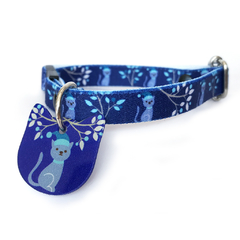Collar gatito navideño azul - comprar en línea
