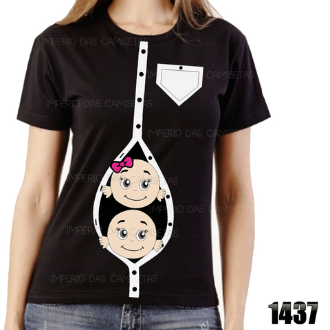 camiseta com desenho de bebe na barriga