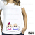 T-shirt Bata Branco Gestante Bebês Gemeos No Bolso Com Nome Ref 1551 - comprar online