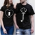 Kit Com 2 Camisetas Pretas Algodão Namorados Casal Coração Chave Ref 2114 - comprar online