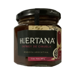 Chutney de ciruela 180 G . Huertana por Frutta Roja Gourmet. Certificado SIN TACC