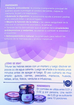 Azafrán en Hebras 1 gramo. - Sueño Andino tienda de Aceites de Oliva y productos de Mendoza