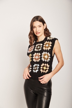 Chaleco Negro Crochet