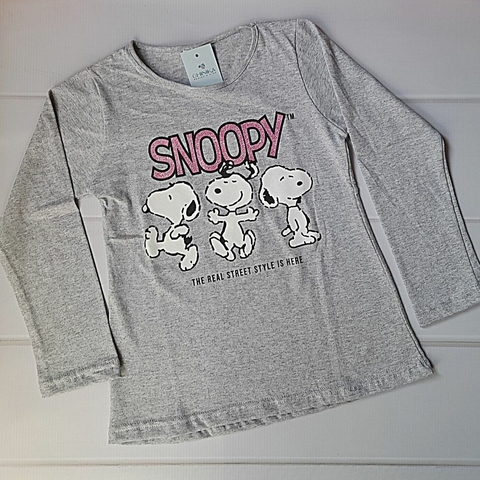 REMERA SNOOPY GRIS T16