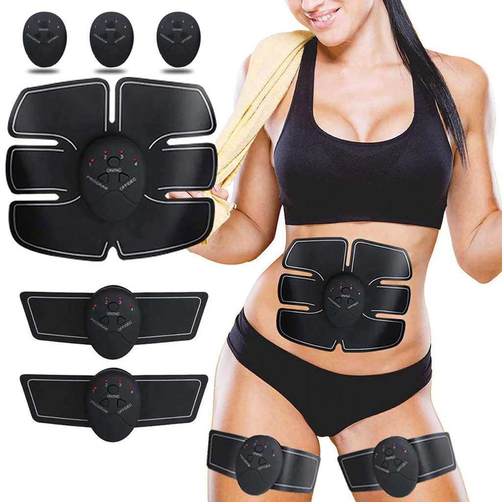 EMS Electroestimulador Muscular Abdominales, 10 Modos, 20 Niveles  Diferentes para, Electroestimulacion Estimulación ABS Trainer para