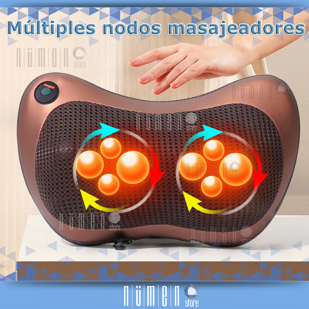 OMASSA Masajeador de espalda con calor, masajeador Shiatsu de espalda y  cuello, almohada de masaje d…Ver más OMASSA Masajeador de espalda con  calor