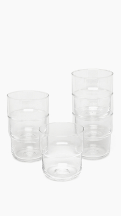 Set x12 Vaso Apilable Cristal - comprar online