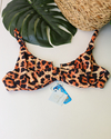 Top meia taça Animal Print