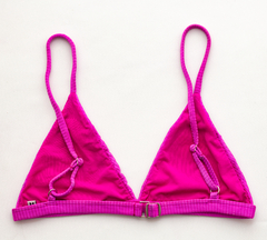 Top Fixo Praia do Sono - Rosa chiclete - Tecido canelado - comprar online