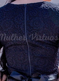 Vestido Princesa Luxo Midi Godê Moda Evangélica - comprar online