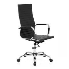 Silla Aluminium Respaldo Alto- Negro