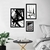 Kit Home Staging Abstrato Preto e branco Cód. 4004 com 3 Quadros de diversos tamanhos - Paper Frames - Quadros Decorativos e Personalizados de Papel