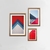 Kit Home Staging Geométrico Vermelho e Azul Cód. 4025 com 3 Quadros de diversos tamanhos na internet