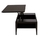 (JB) Mesa baja de madera roble negra, estructura metálica, tapa elevable / 120 × 60 × 38 - comprar online