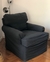 (JB) Sillon con funda tussor color gris grafito / 75 × 80 × 75
