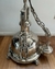 (JB) Lampara colgante metal cromado, de Landmark / diámetro 40 × 1