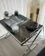 (JB) Mesa costado madera recuperada estructura acero inoxidable, lámpara de mesa, de Landmark / 70x50x55/ diámetro 25 ×45 - comprar online