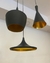 (JB) Tres lámparas colgantes de aluminio, de Rago / diámetro 17 × 142/20 × 126/33 × 157
