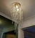 (JB) Lampara colgante con caireles, Art Deco / diámetro 40 × 115