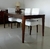 (JB) Juego de comedor, mesa madera maciza con 8 sillas con funda jackard, de Flox / 170 × 90 × 76/44 × 43 × 98 - comprar online
