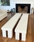 (JB) Dos bancos/mesas bajas madera maciza laqueada / 220 × 40 × 40 - comprar online
