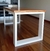 (JB) Mesa comedor madera enchapada en lenga, patas maciza / 2 × 80 × 80