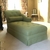 (MG) Sillón Chaise longue tapizado en verde / 160 x 75 x 40 x 55 x 87