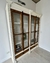 (ID) Vajillero doble de madera con puertas de vidrio y herrajes de hierro / 180 x 36 x 200 - comprar online