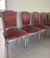 (SF) Seis sillas tapizadas en pana color rosa / 50x46x45