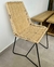 (LP) 1 silla de mimbre con patas de hierro negro. / 45x 34 x 82