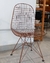 (JB) Silla bertoia cobre con almohadon, estructura acero cromado / 48 × 40 × 84