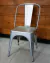 (JB) Silla tolix plateada / 43 × 36 × 85