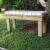 (FJ) 7 bancos de madera maciza con diseño, 4 con colchoneta y 3 sin / 105 x 32 x 46 - comprar online