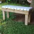(FJ) 7 bancos de madera maciza con diseño, 4 con colchoneta y 3 sin / 105 x 32 x 46 en internet