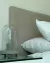 (SF) Respaldo de cama tapizado en Bodum Ivory de De Levie. Nuevo / 1x120