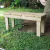 (FJ) 7 bancos de madera maciza con diseño, 4 con colchoneta y 3 sin / 105 x 32 x 46