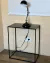 (LP) Mesa de luz/ arrime negra de chapa. / 50 x 30 x 60