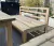 (JB) Mesa ratona con camastro madera guayubira / 160 × 60 × 57/160 × 80 × 70 - comprar online