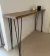 (MW) Consola de madera de lenga c estructura hierro / 120x30x75