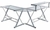 (ID) Escritorio de vidrio y caño /b154 x 154 x 71 / 97,5
