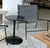 (MG) Dos sillones grises estructura de hierro (las mesas no se venden) / 55 x 50 x 40/70