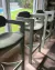 (MG) 4 banquetas tapizadas en lino washed green / 57 x 47 x 74/102