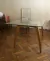 (MG) Mesa de comedor Thonet tapa de vidrio / 160 x 90 x 74