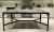 (JB) Mesa de hierro con tapa de mármol de carrera / 180 × 1 × 78