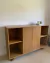 (MW) Vajillero petiribi- tapa enchapada y estructura maciza / 150x41x1-estantes 37x38